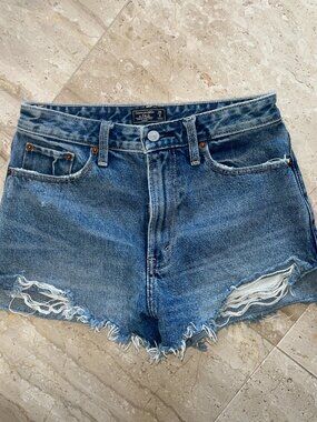 Abercrombie Medium Wash High Rise Shorts